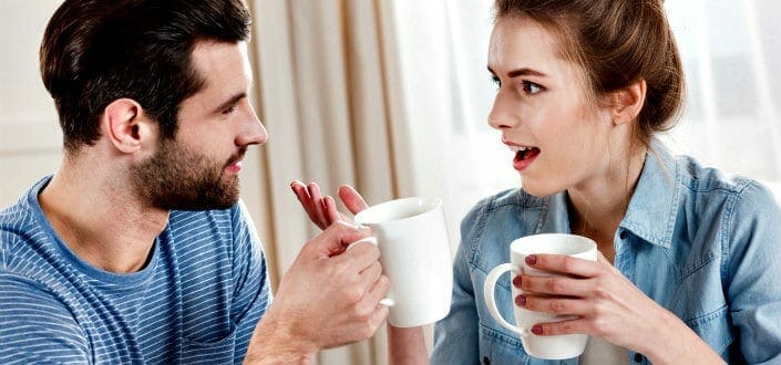 Couple drinks tea