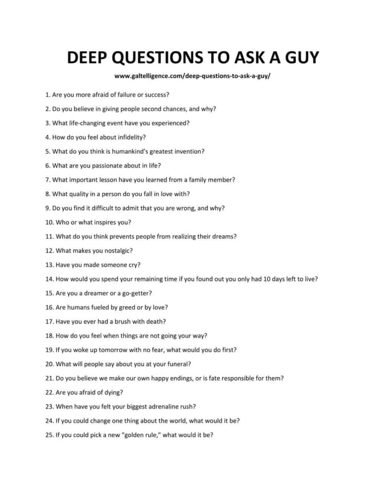 127 Deep Questions To Ask A Guy - Ways to Spark A Lasting Connection!