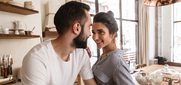 couple staring into each other's eyes