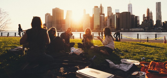 friends having a picnic