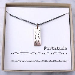Cute Anniversary Gifts for Boyfriend - Morse Code Necklace (1)