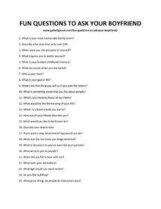 77 Best Fun Questions To Ask Your Boyfriend