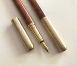 Custom Brass Wood ink pen