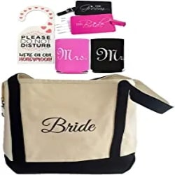 Bride Canvas Tote and Honeymoon Survival Kit