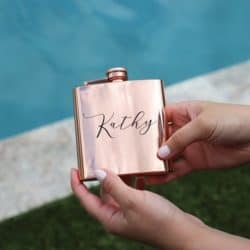 Engraved flask