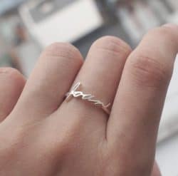 Personalized Actual Handwriting Ring