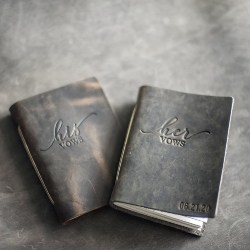 Personalized Leather Wedding Vow Book