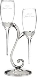 Personalized Raindrop Champagne Flutes