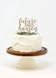 cheap personalized bridal shower gifts - Future Mrs Cake Topper