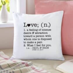 Personalized Love Definition Throw Pillow