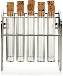 RSVP Spice Rack with Glass Spice Tube Set