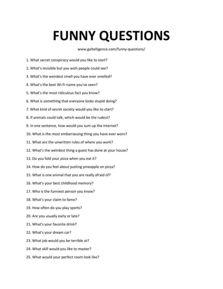 212 Best Funny Questions - Spark fun conversations.