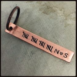 20th anniversary gifts for husband - Tally Mark Keychain
