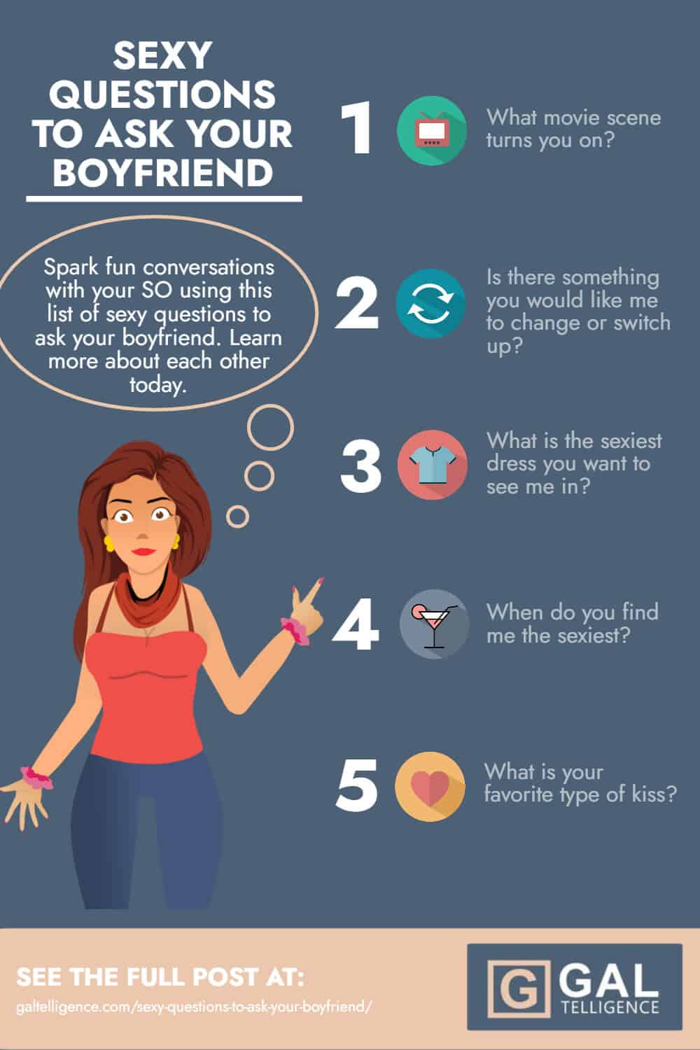 Sexy Questions To Ask Your Boyfriend - Infographics