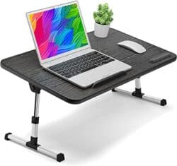 AMERIERGO Laptop Bed Tray Table, Adjustable & Portable Lap Desk for Laptop