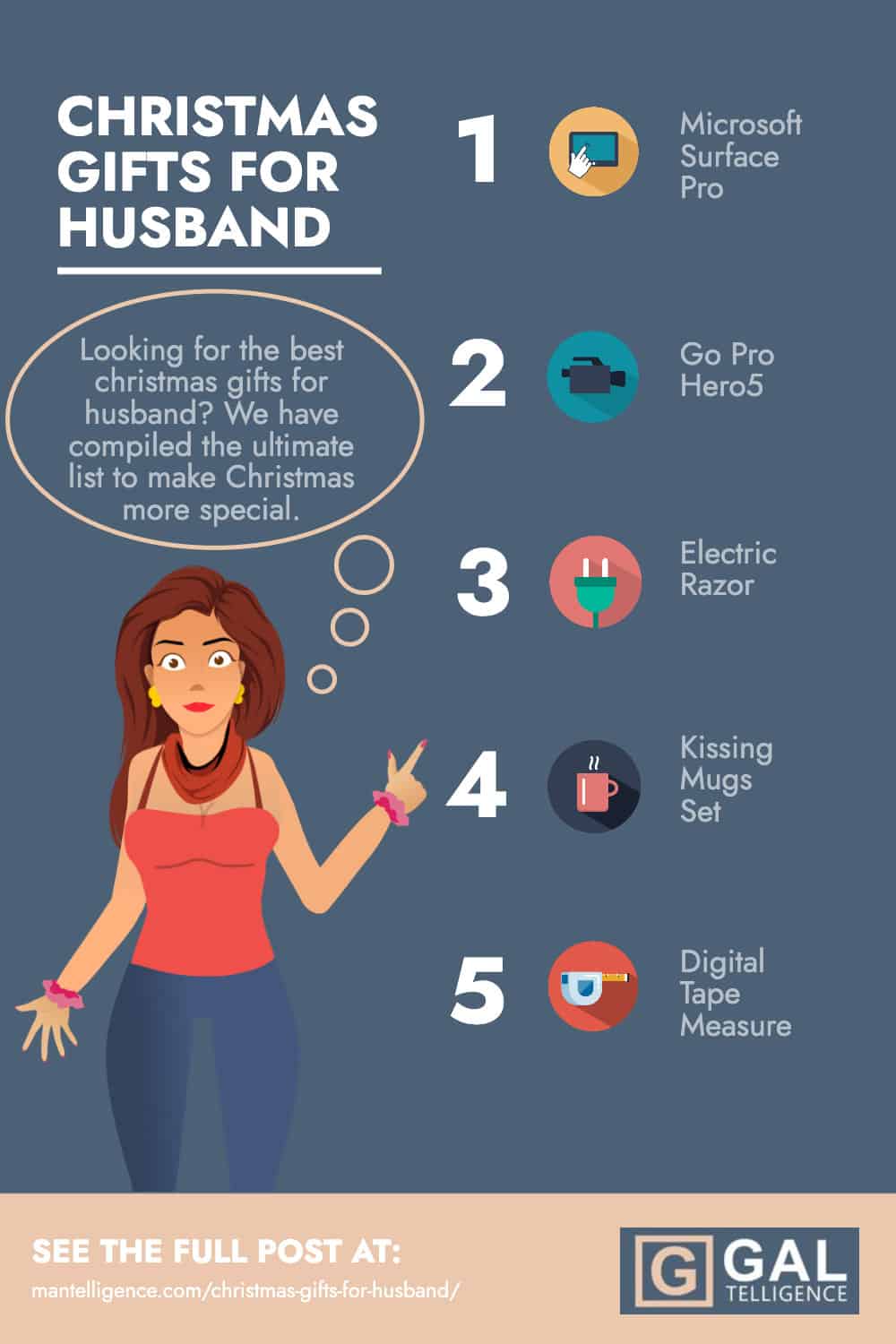 Christmas Gifts For Husband - Infographic