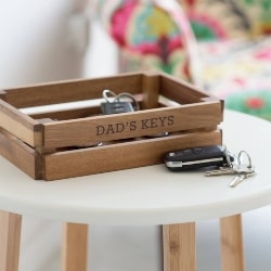 Personalized Wooden Crate Tray 