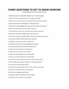 32 Best Funny Questions To Get To Know Someone - Galtelligence