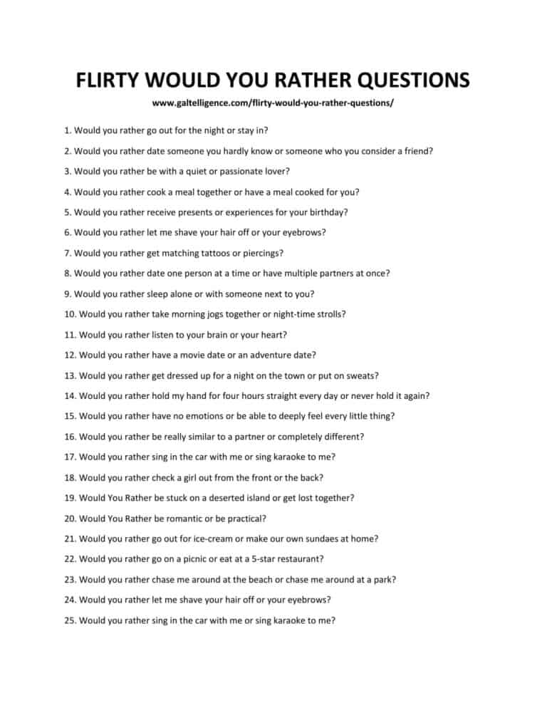 16 Flirty Would You Rather Questions Immediately Spark Fun Conversations 16 Flirty Would You Rather Questions Immediately Spark Fun Conversations