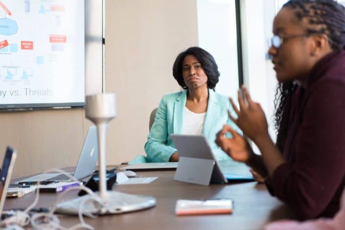 Women having a meeting