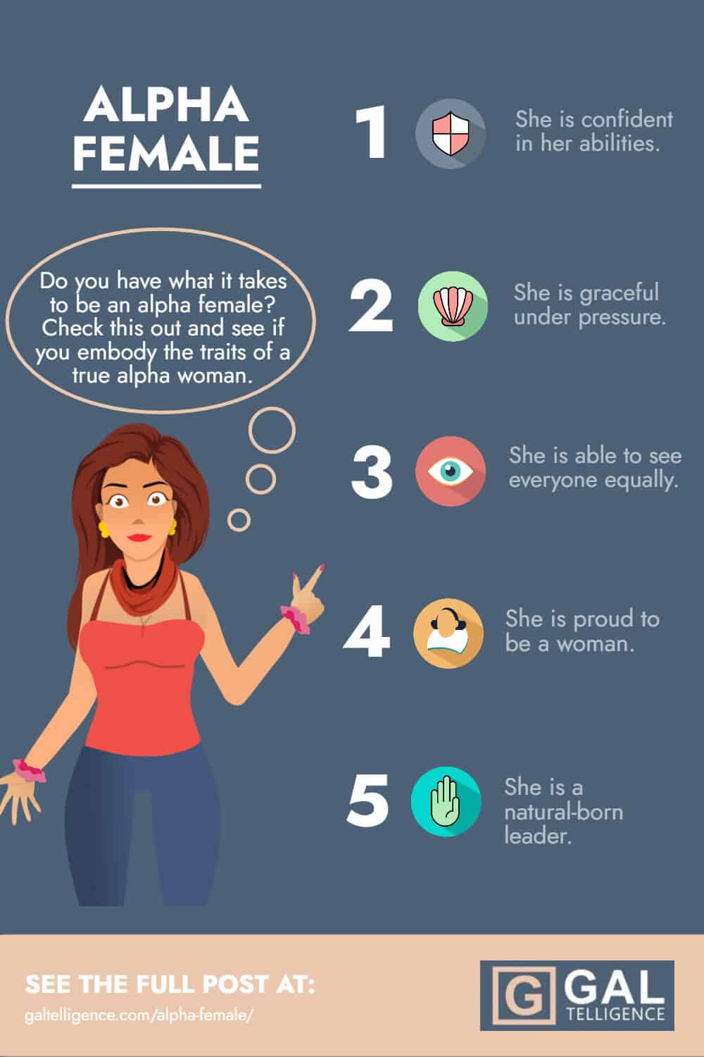 Infographic facts about alpha female