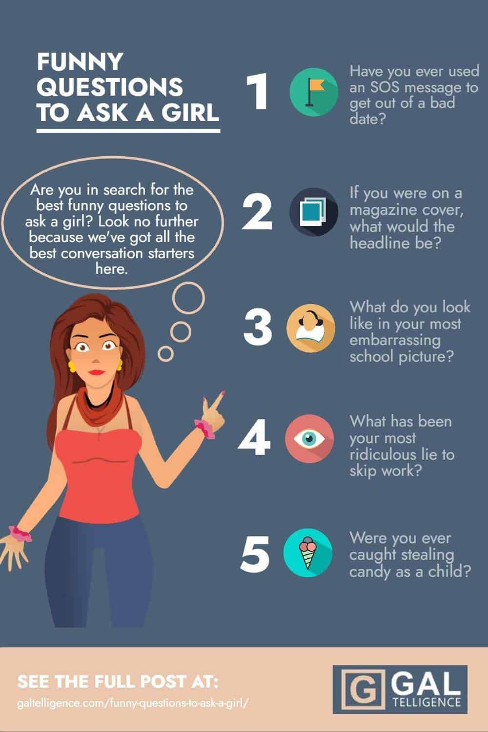 Infographic Funny Questions To Ask A Girl