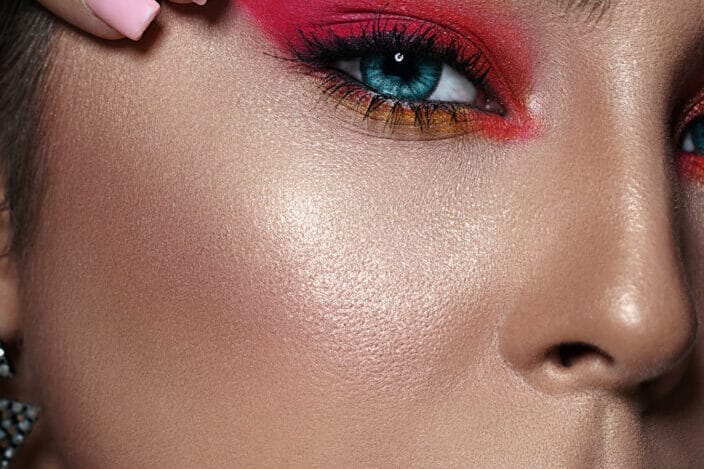 Woman with Pink Eyeshadow