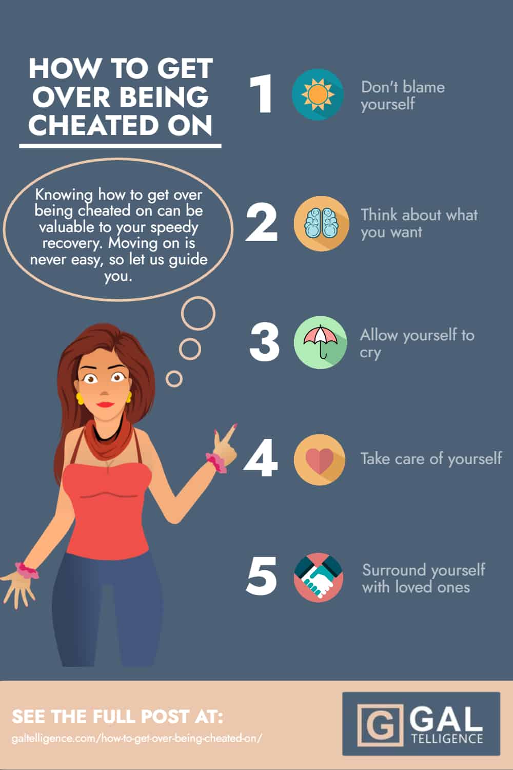 How To Get Over Being Cheated On - Infographics