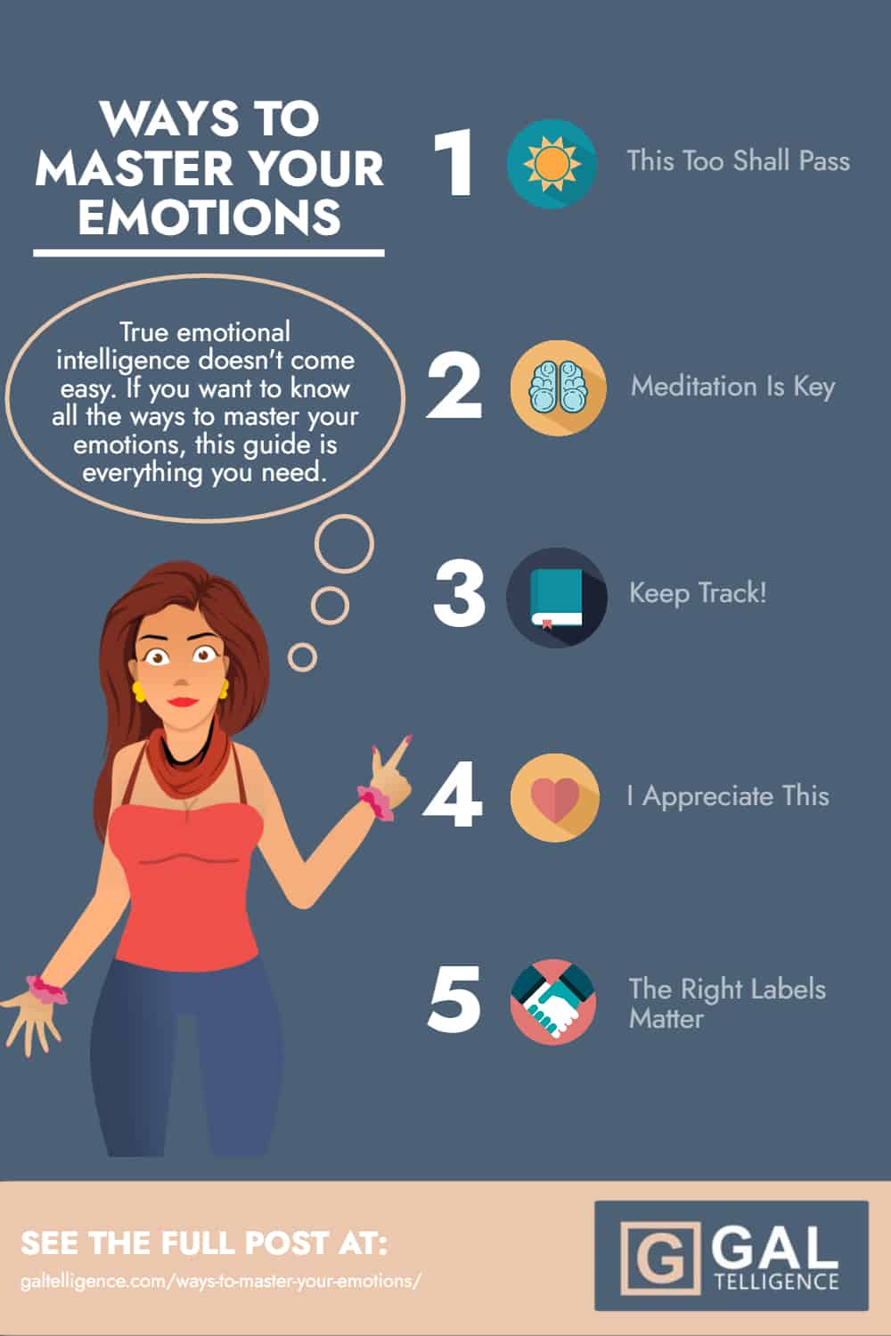 ways to master your emotions - Infographics