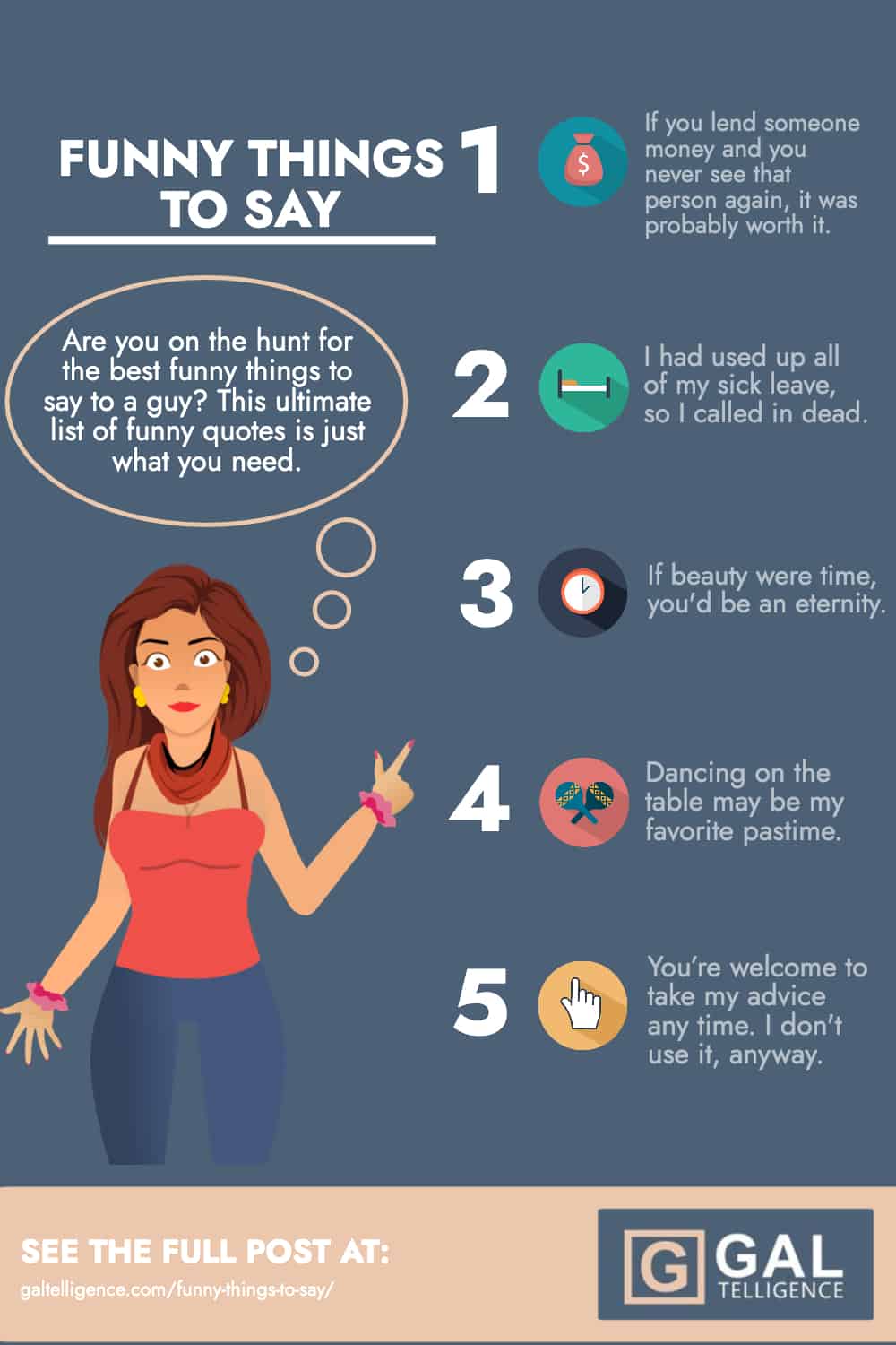 Funny Things To Say - Infographics