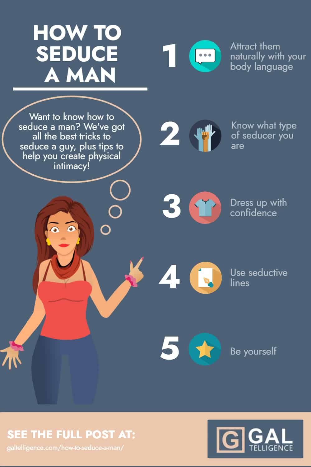 How To Seduce A Man - Infographics