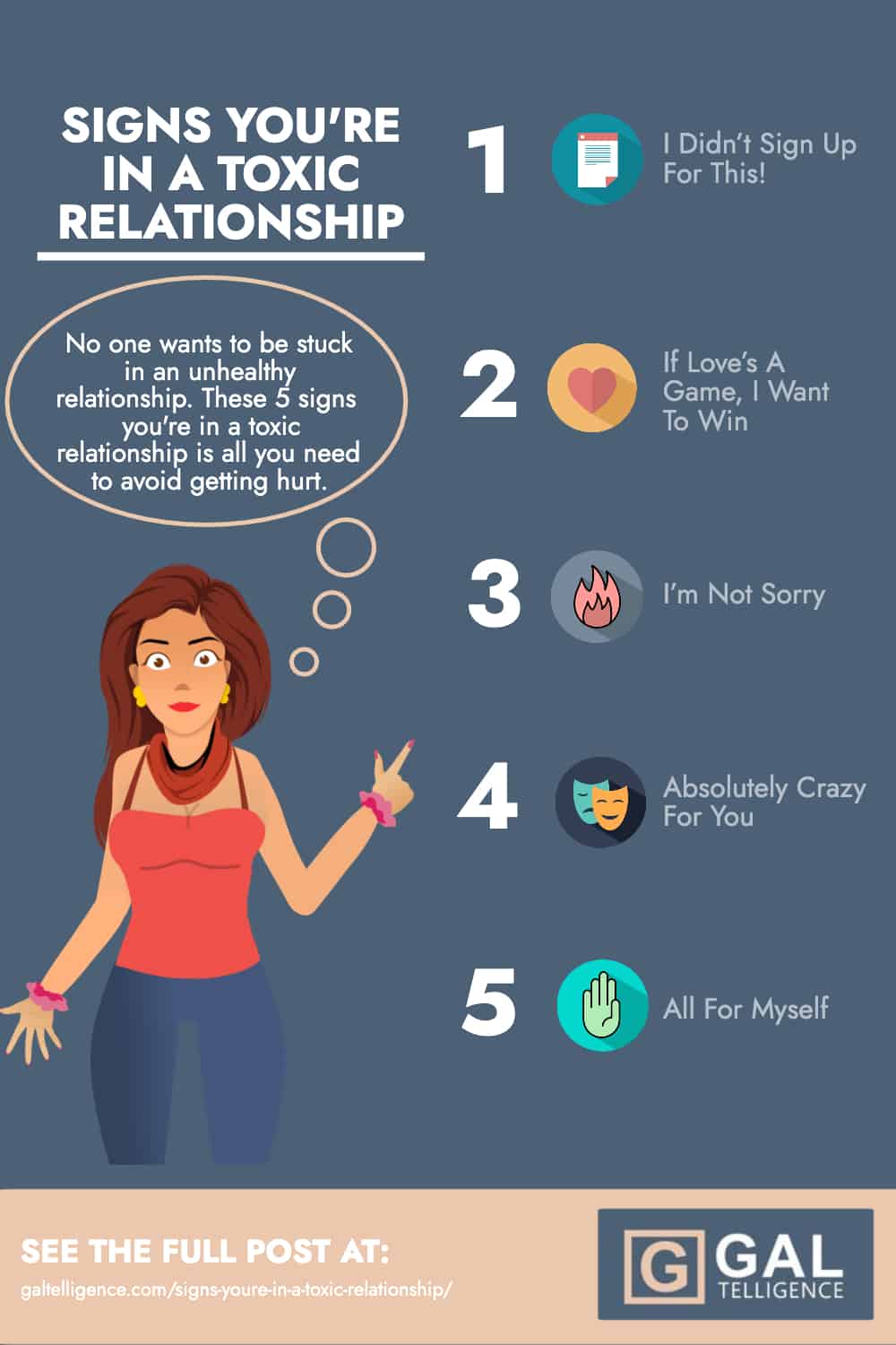 signs you're in a toxic relationship - infographic