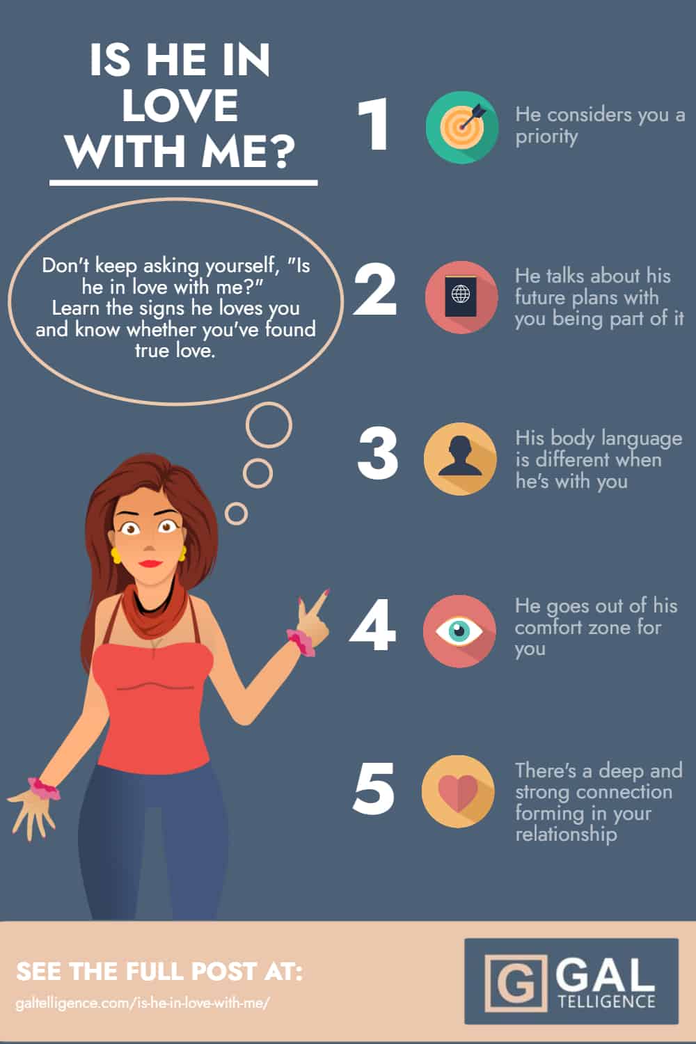 Is He In Love With Me - Infographic