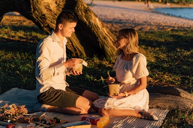 Serious Questions to Ask Your Boyfriend - Couple Having a Picnic