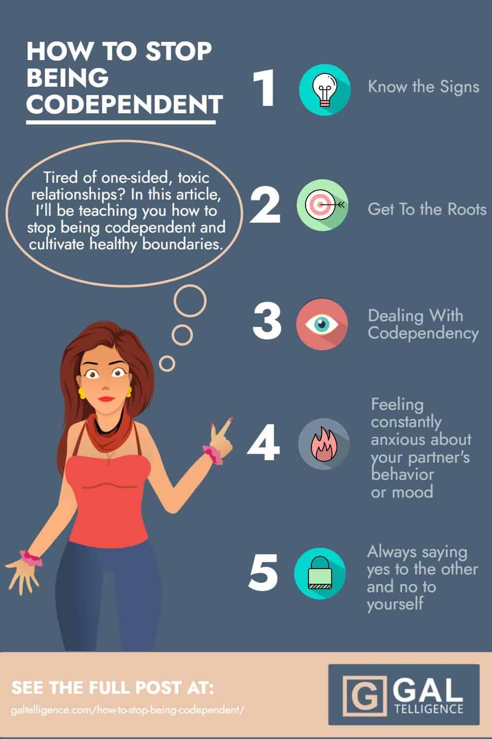 How To Stop Being Codependent - Infographic
