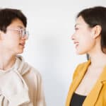 Man and woman talking - featured