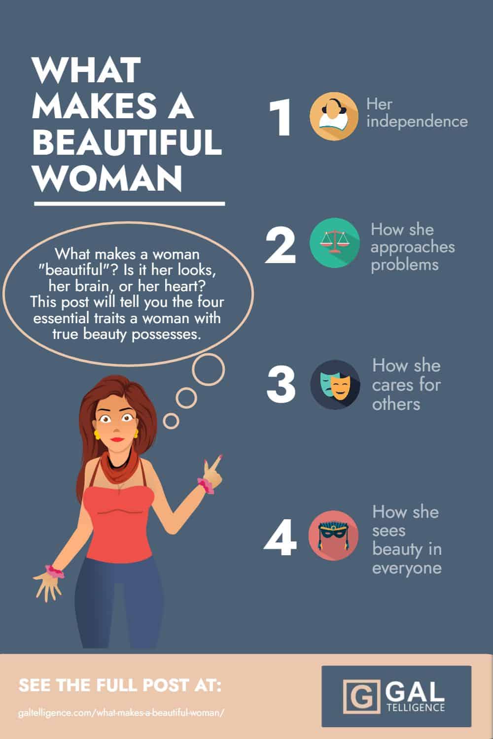 What Makes a Beautiful Woman - Infographic