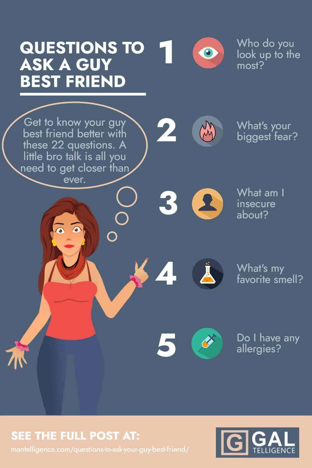 Questions to ask your guy best friend - Infographic