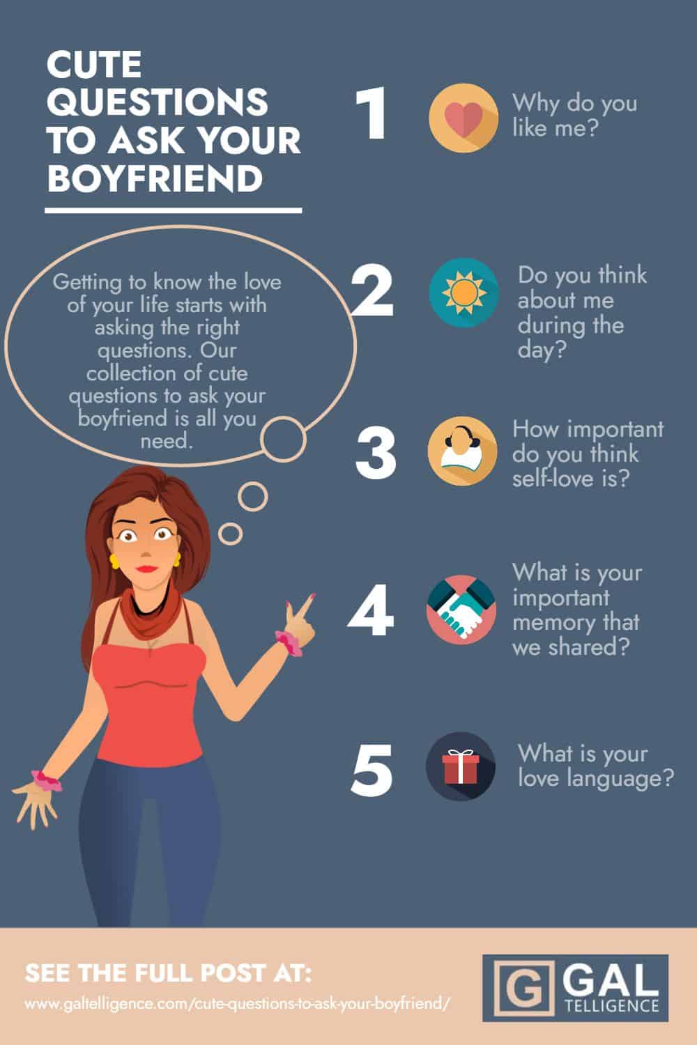 Cute Questions To Ask Your Boyfriend - Infographic