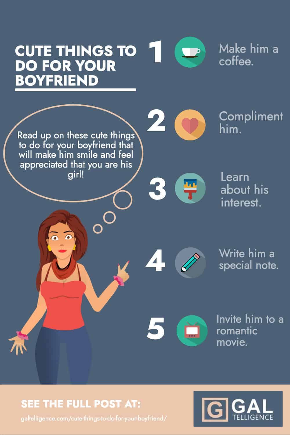 Cute Things To Do For Your Boyfriend - Infographic
