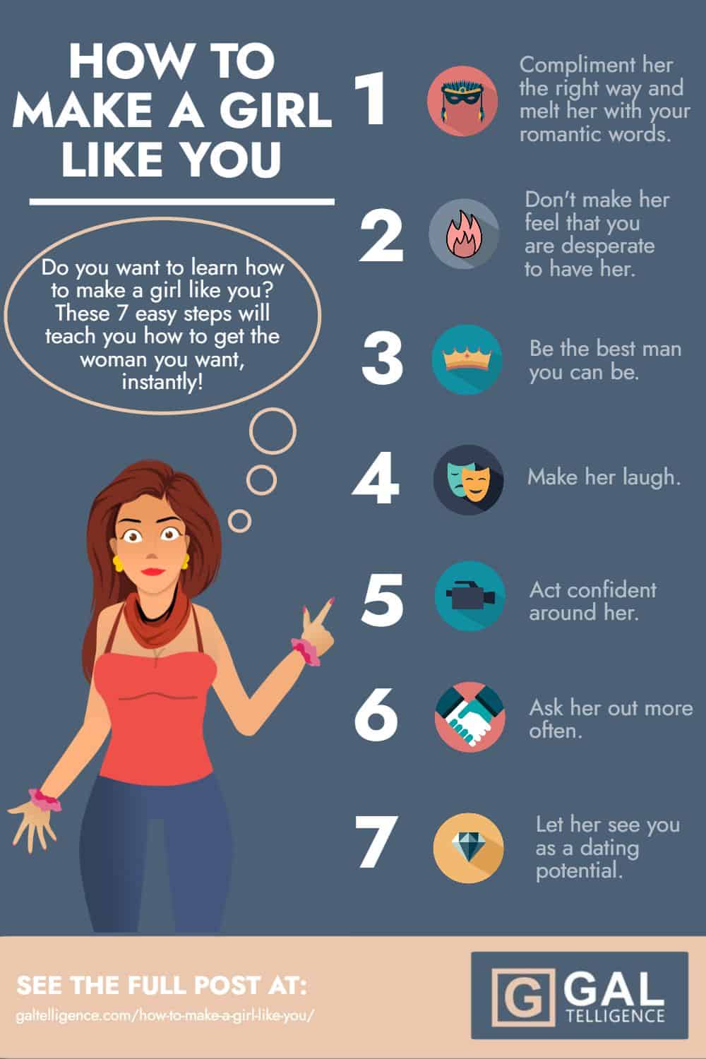 How to make a girl like you - Infographic