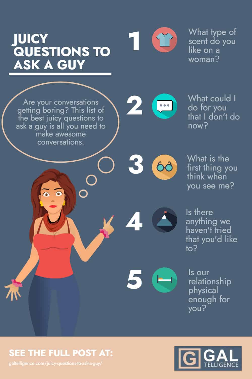 Juicy Questions to Ask a Guy - Infographics