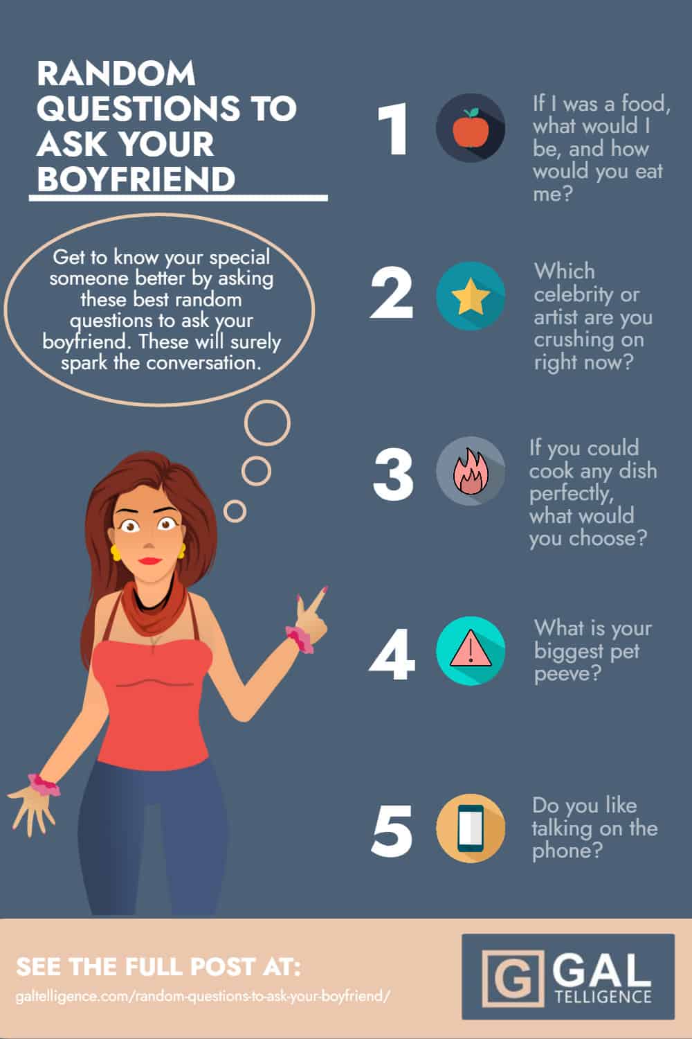 Random Questions to Ask Your Boyfriend - Infographics
