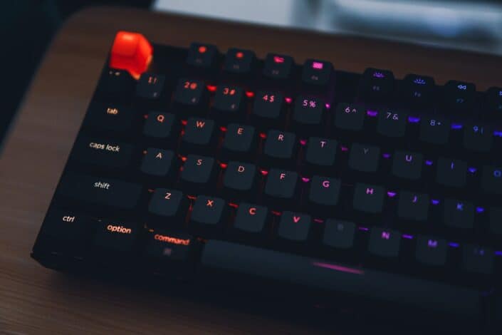 black keyboard with backlight