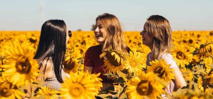 Women in Yellow Sunflower Field During Daytime