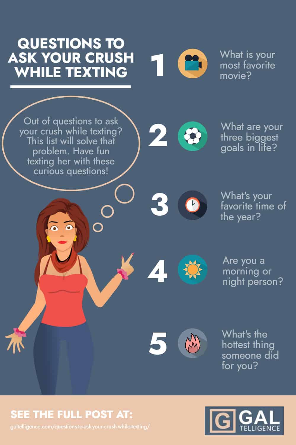 questions to ask your crush while texting - Infographic