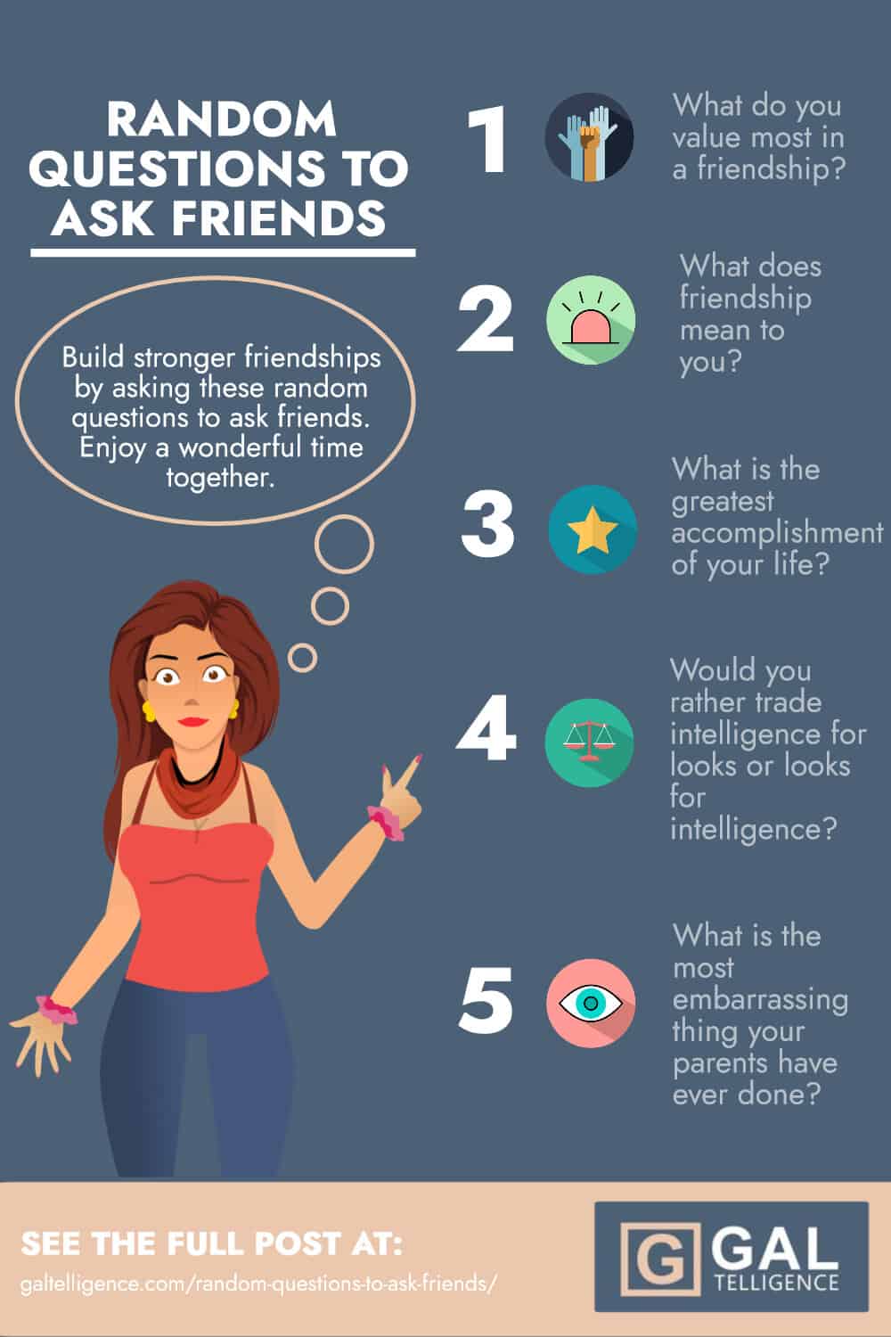 Infographics - Random Questions to Ask Friends