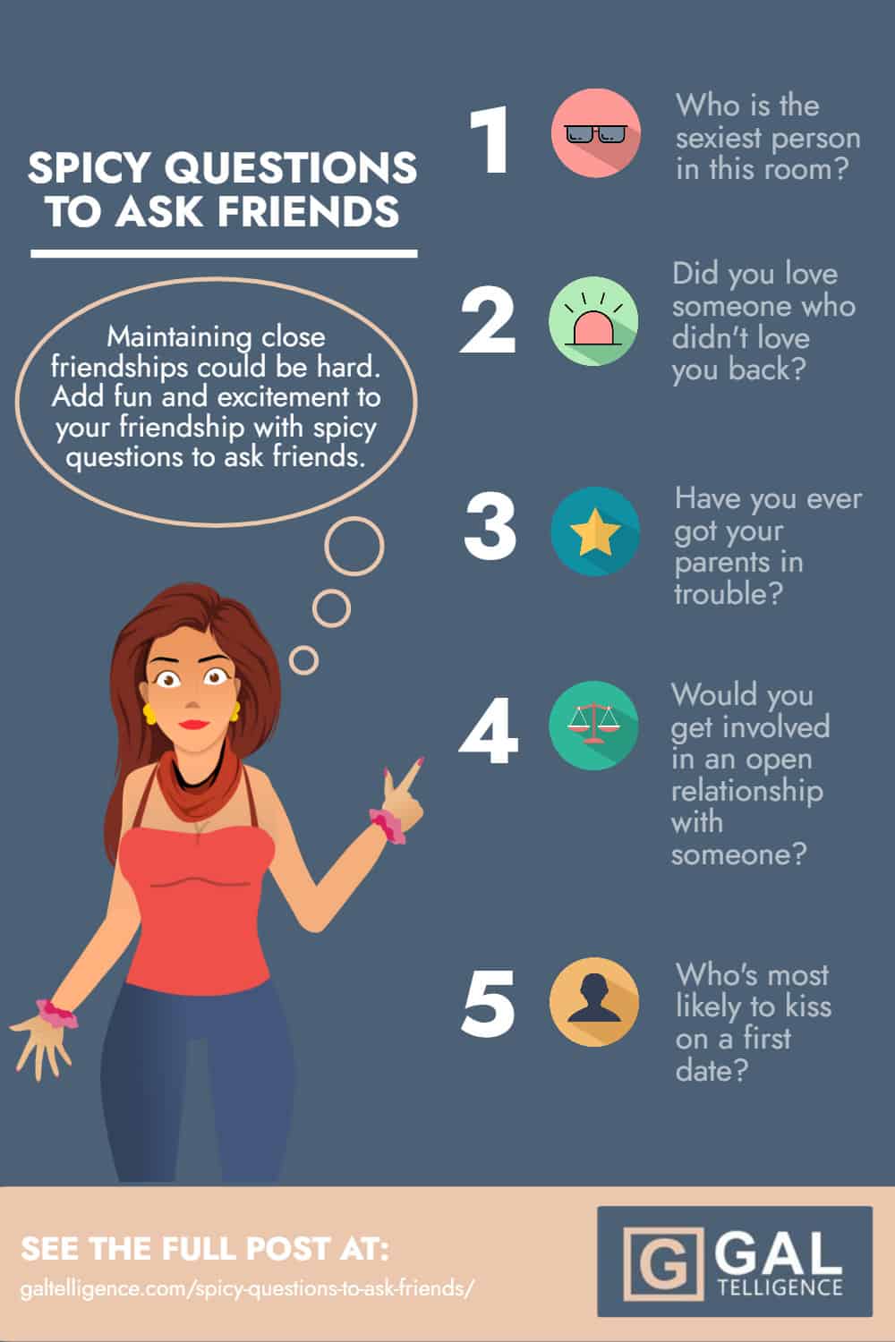 spicy questions to ask friends - Infographic