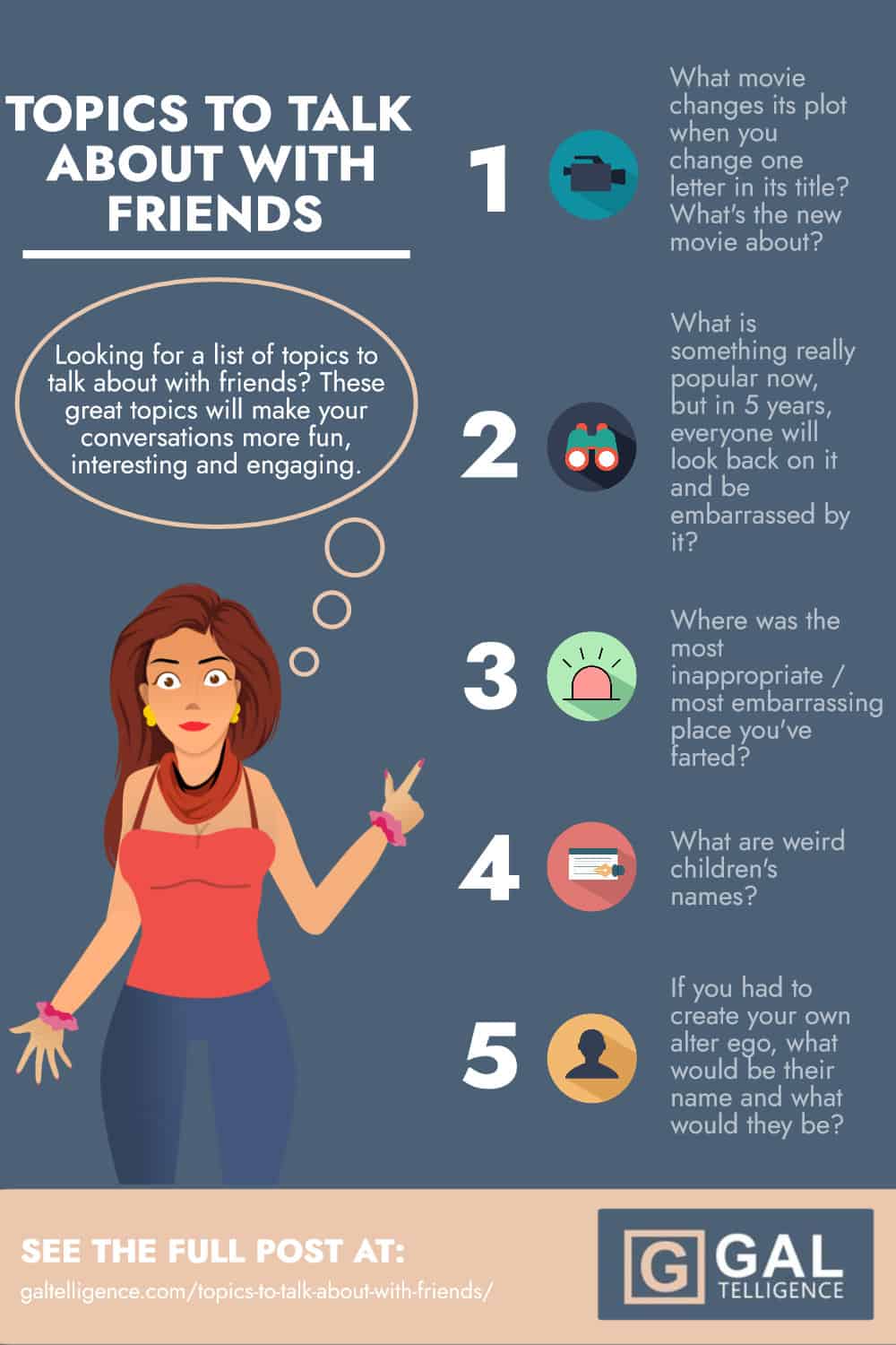 Infographic - Topics to Talk About With Friends