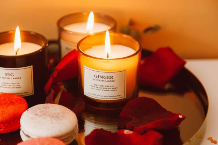 Burning Ginger Scented Candle